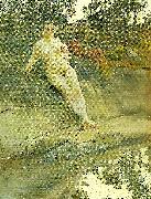Anders Zorn ovan solbadande flicka oil painting artist